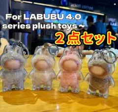 【ラブブ イニシャル 4.0 ケース 】【２点セット】LABUBU クリアケース