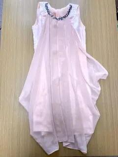 AIMER ピンク ノースリーブ ドレス ビーズ装飾