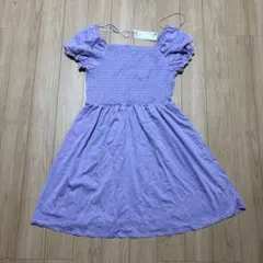 【新品未使用】GU パープル ミニワンピースLサイズ