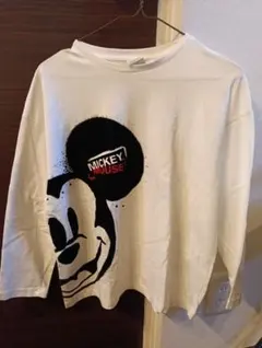 ZARA MICKEY MOUSE 長袖Tシャツ ホワイト 130cmのサムネイル