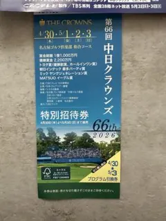 2026年最新】中日クラウンズ ゴルフチケットの人気アイテム - メルカリ