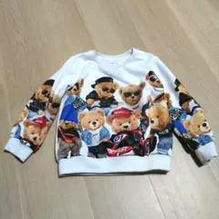 SHEIN シーイン クマ ベア トレーナー スウェット 総柄