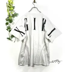 X-girl エックスガール バックロゴ Tシャツ ホワイト サイズ2 ゆるだぼのサムネイル