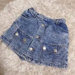 デニムスカート風ハーフパンツ