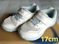 asics スニーカー ホワイト/ライトブルー 17cm