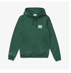 LACOSTE グリーン　バックプリントフードスウェット