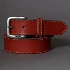 【Levi＇s】スクエアバックル35mmステッチカラーレザーベルトユニセックス）