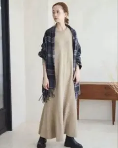 最終SALE【ジャーナルスタンダード】トラペーズワンピース ロングニットワンピ
