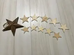 結婚式 卓上アイテム ウェルカムスペース 装飾木製星型装飾 11個セット