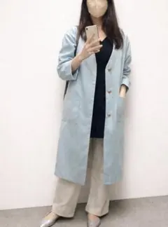 SIMPLICITE ノーカラーコート