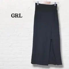 グレイル GRL☆レイヤードスリットタイトスカート【M】ブラック
