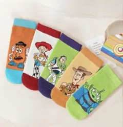 トイストーリー風 キッズソックス 4足セット 15〜18cm