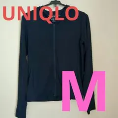 ユニクロ　UNIQLO　エアリズムUVカットパーカーM　ネイビー