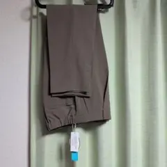 ベージュ スラックス センタープレス