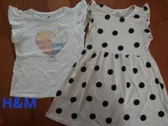 H&M 水玉模様ワンピース、カットソー