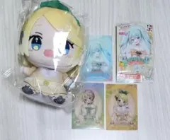 フリューくじ 初音ミク D賞 ぬいぐるみマスコット Ｇ賞 クリアカード