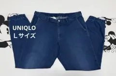 ユニクロ メンズ デニム ジョガーパンツ ウエストゴム
