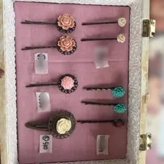 花モチーフ ヘアピン ３個セット