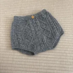 (値下げ)Cottoli ケーブル編み ハーフパンツ 70-80cm グレー