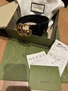 GUCCI ブラックベルト GGバックルのサムネイル
