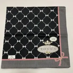 TOCCA 大判ハンカチ ブラック リボン柄　新品未使用 タグ付き