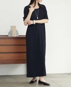 plage Rib ハーフスリーブ ワンピース　ネイビー38