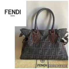 フェンディ❗️FANDI エトニコ　ズッカ柄 スターFFロゴ　トートバッグ　レア