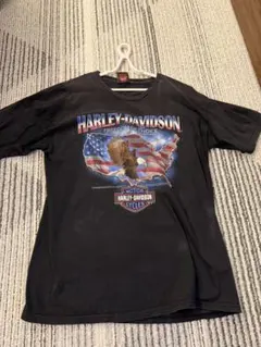 USA製XL】00s ハーレーダビッドソン カナダモデル Tシャツ 墨黒 古着 