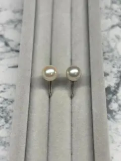 アコヤ真珠 本真珠 パール イヤリング 6.3mm SILVER アクセサリー
