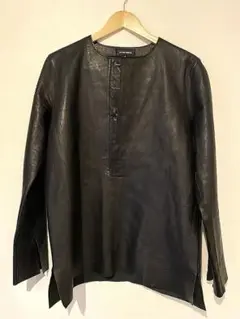 RIP VAN WINKLE レザーシャツジャケット クリーム