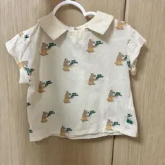 90相当 モイモルン クマ柄 夏 半袖 男の子 Tシャツのサムネイル