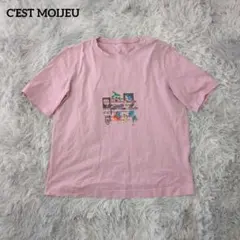 セモアージュ C'EST MOIJEU 綿100%グラフィックTシャツ ピンク系のサムネイル