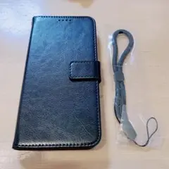 手帳型　黒　未使用品　携帯ケース　サイズの確認をお願いします。