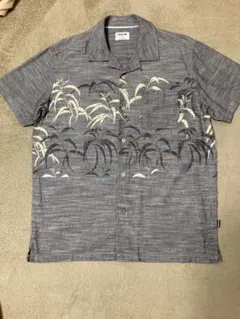 Hurley シャツ アロハシャツ グレー S バンブー竹柄のサムネイル