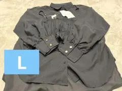 田中里奈　mysa closet ビスチェ　シアーシャツ　セット　ブラック　L