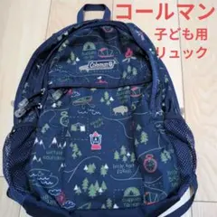 Coleman リュック ネイビー キャンプ柄