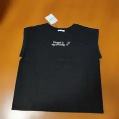 OLIVE des OLIVE ロゴ刺繍 Tシャツ ブラック
