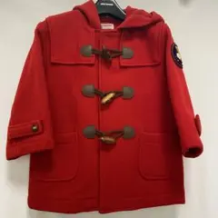 ミキハウス　赤　ダッフルコート フード付き 90cm