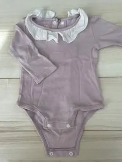 フリル付きロンパース 薄紫 サイズ80