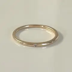 リング K10 9号 イエローゴールド ダイヤモンド