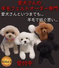 羊毛フェルトオーダー・犬のぬいぐるみ