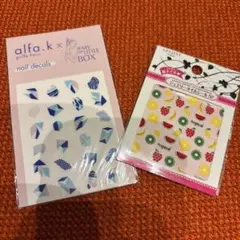 ☆ネイルシールセット 幾何学模様とフルーツ柄☆