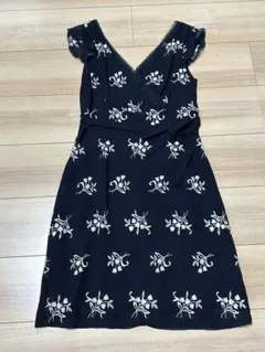 ROPE ノースリーブ ワンピース 花柄 ネイビーのサムネイル