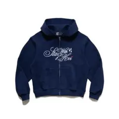 Stay With Kvi Zip Up Hoodie Navy XL