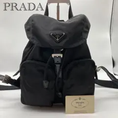 ◇定番・極美品◇プラダ 巾着リュック 三角プレート テスートナイロン