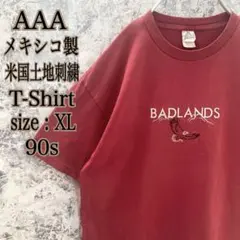 IT176 メキシコ製US古着屋AAA米国バッドランドアニマル刺繍半袖Tシャツ