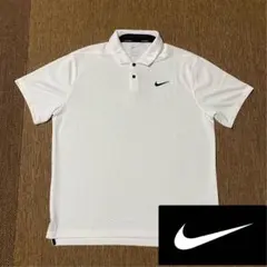 試着のみ　ナイキゴルフ　半袖ポロシャツ　ドライ　超肌触りの良いメッシュ　白　XL