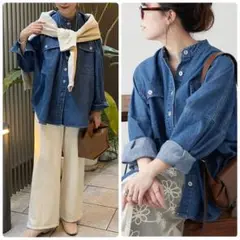 【新品】デニムシャツ　F 定価6,050【NAO】