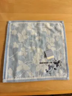 ウェッジウッド タオルハンカチ ストロベリー インクブルー 刺繍 ブルーのサムネイル