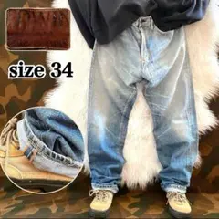 EDWIN 5052RV デニム セルビッチ ジーンズ オレンジ 日本江戸 34